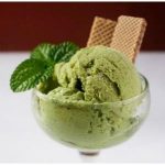 Ореховое мороженое с зелёным чаем матча